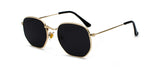 vintage gold sunglasses men square metal frame silver brown black small sun glasses female unisex summer style