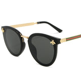 luxury bee Fashion for women Sunglasses Men Square Brand Design Sun Glasses Oculos Retro male iron ALIKIAI