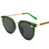 luxury bee Fashion for women Sunglasses Men Square Brand Design Sun Glasses Oculos Retro male iron ALIKIAI
