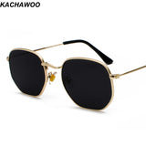 vintage gold sunglasses men square metal frame silver brown black small sun glasses female unisex summer style