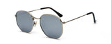 vintage gold sunglasses men square metal frame silver brown black small sun glasses female unisex summer style
