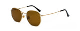 vintage gold sunglasses men square metal frame silver brown black small sun glasses female unisex summer style