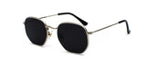 vintage gold sunglasses men square metal frame silver brown black small sun glasses female unisex summer style