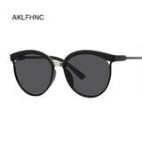 Black Cat Eye Sunglasses Women Shades Famous Brand Luxury New Designer Trendy Sun Glasses Female Small White Points UV400
