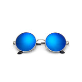 Vintage Black Silver Gothic Steampunk Round Metal Sunglasses for Men Women Mirrored Circle Sun Glasses Male Oculos