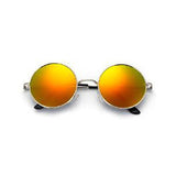 Vintage Black Silver Gothic Steampunk Round Metal Sunglasses for Men Women Mirrored Circle Sun Glasses Male Oculos