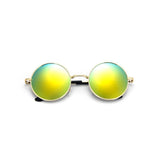 Vintage Black Silver Gothic Steampunk Round Metal Sunglasses for Men Women Mirrored Circle Sun Glasses Male Oculos