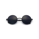 Vintage Black Silver Gothic Steampunk Round Metal Sunglasses for Men Women Mirrored Circle Sun Glasses Male Oculos