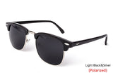 Polarized Semi-Rimless Sunglasses Women/Men Polarized UV400 Classic Brand Designer Retro Oculos De Sol Gafas