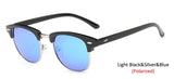 Polarized Semi-Rimless Sunglasses Women/Men Polarized UV400 Classic Brand Designer Retro Oculos De Sol Gafas