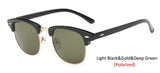 Polarized Semi-Rimless Sunglasses Women/Men Polarized UV400 Classic Brand Designer Retro Oculos De Sol Gafas