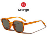 Summer Eyeglasses Fashion Transparent Orange Square Sunglasses for Women 2019 Trendy Sun Glasses Vintage Men Shades