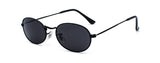 Kachawoo Oval Sunglasses For Men Small Metal Frame Black Red Pink Retro Sun Glasses Women New Year Gift