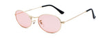 Kachawoo Oval Sunglasses For Men Small Metal Frame Black Red Pink Retro Sun Glasses Women New Year Gift