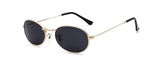 Kachawoo Oval Sunglasses For Men Small Metal Frame Black Red Pink Retro Sun Glasses Women New Year Gift