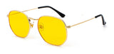 vintage gold sunglasses men square metal frame silver brown black small sun glasses female unisex summer style
