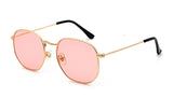 vintage gold sunglasses men square metal frame silver brown black small sun glasses female unisex summer style