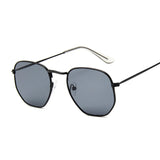 Sunglasses Men Classic Brand Flat Lens Clear Sun Glasses Male Female Retro Small Metal Frame Square Glass