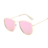 Sunglasses Men Classic Brand Flat Lens Clear Sun Glasses Male Female Retro Small Metal Frame Square Glass
